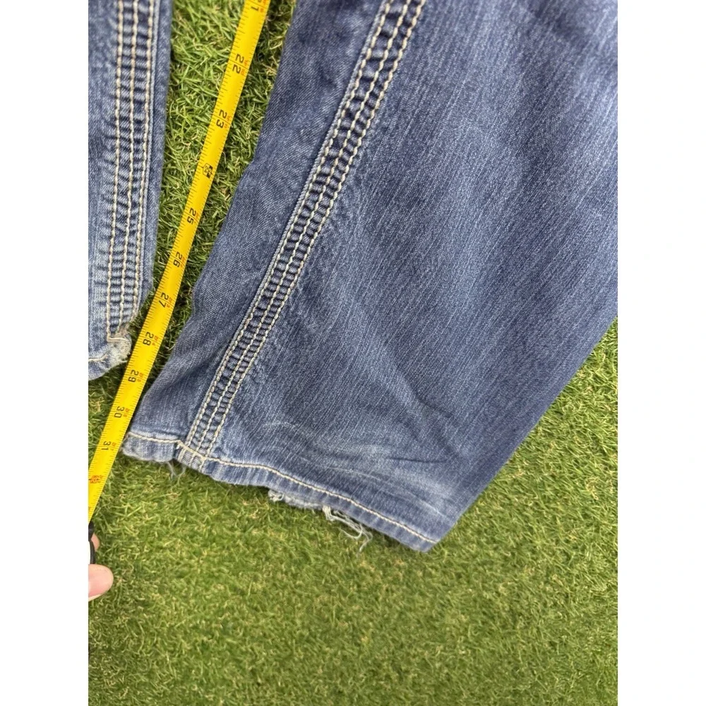 BKE Jeans Mens 36 R Tyler Bootleg Medium Wash Buckle Stretch Denim Y2K Workwear